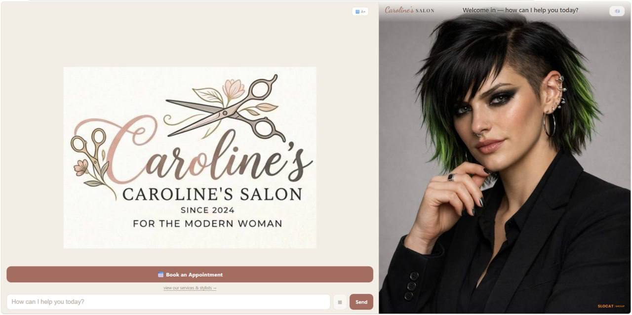 Preview of the Caroline&rsquo;s Salon kiosk demo