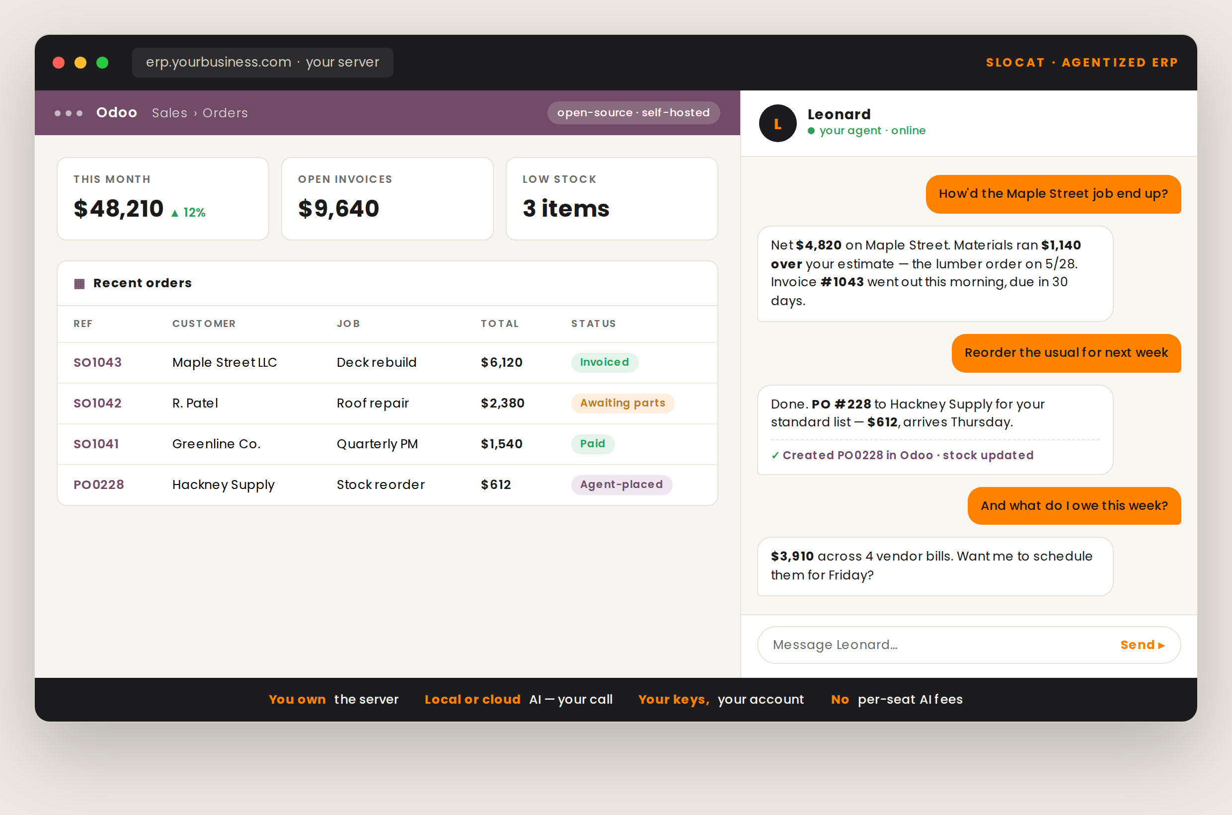 Agentized ERP preview