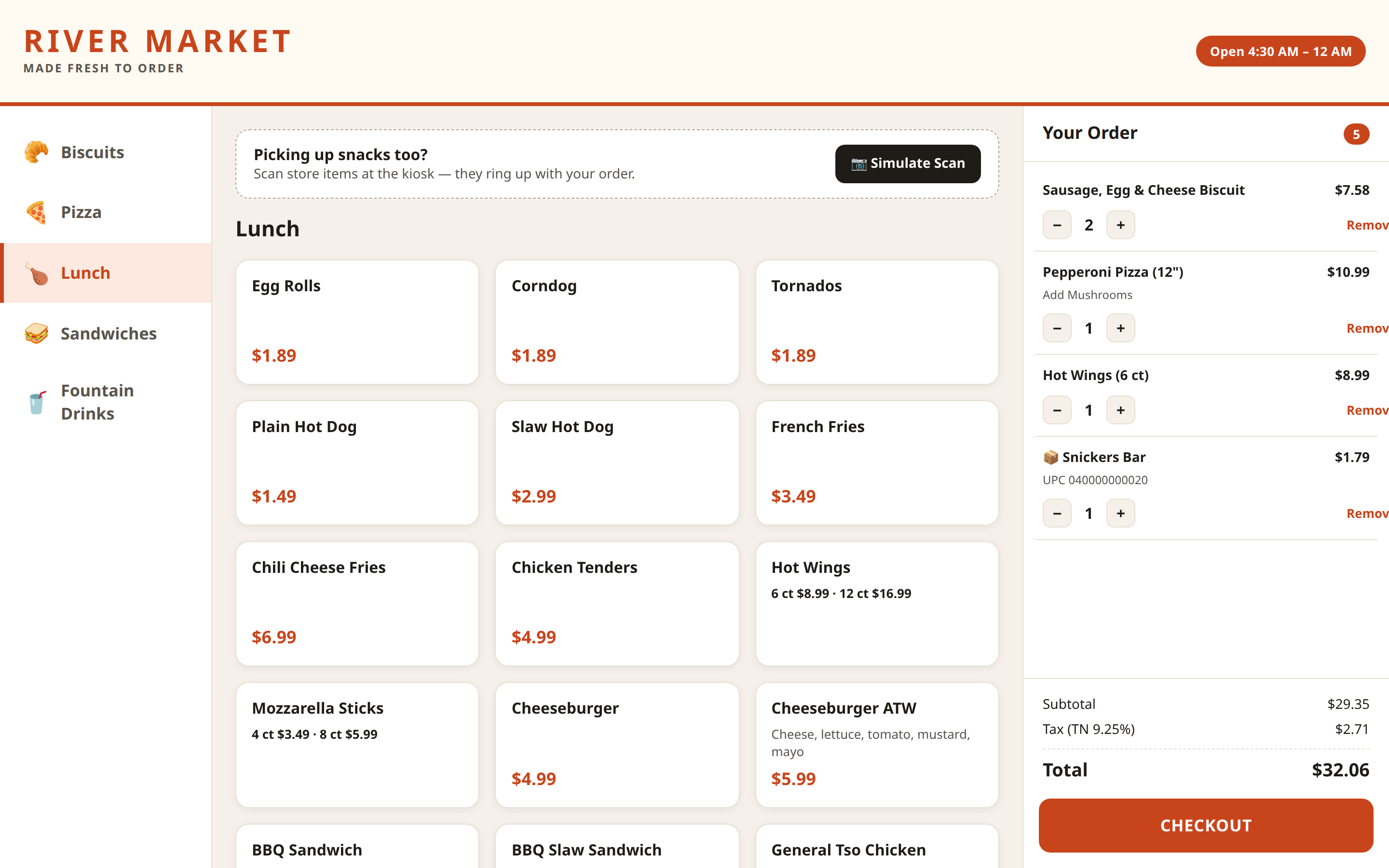 Slocat Mart kiosk preview
